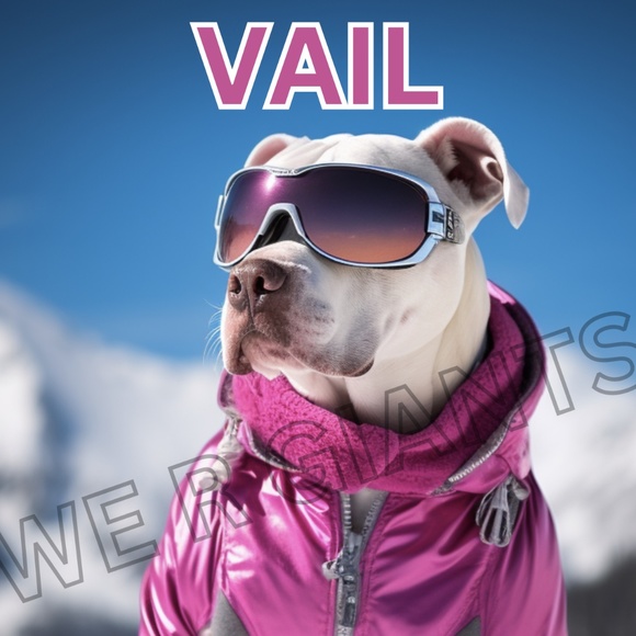 Pitbull In Vail Poster Wall Art Wall Decor 11x17 Print - Picture 2 of 2
